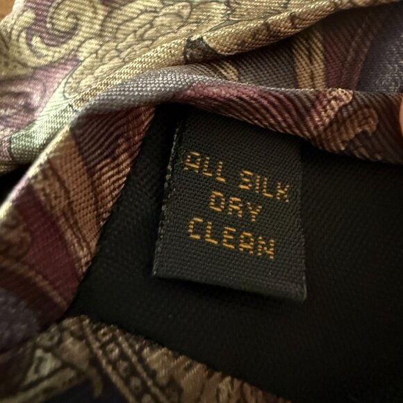 Lot Of 2 Vintage Etienne Aigner All Silk Neckties Floral Geometric Patterns USA - Picture 12 of 15